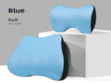 Blue Memory Foam Car Seat Neck and Lumbar Support Set - Ergonomic Cushion for Office, Home, and V888-ELOSUNG17202