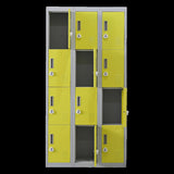 12-Door Locker for Office Gym Shed School Home Storage - 3-Digit Combination Lock V63-838951