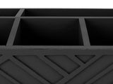Tea Bag Organizer Multifunctional Wooden Divided Tea Bag Holder for Coffee Capsules Paper Cups Black V1294-YM0901-3117250004911