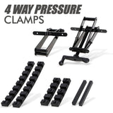 Four-Way Pressure Woodworking Clamp with Scissor-Head and Slotted Fixing Bars for Panel Gluing, V1341-ZY-5L4EAV3H-2PCS