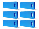 6-Pack Garden Kneeling Cushions - For Gardening, Baby Bath, Yoga, Pilates, Exercise, 16"x8"x1", Blue V1258-DP02-C-245