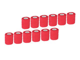 12Pcs Bandage Wrap Natural Latex Elastic Self Adhesive Wrap for Cows Dogs Horses 10cm Red V1294-YM0523-3111220104711