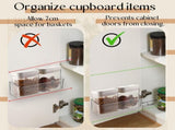 2 Packs Adhesive Cabinet Door Organizer, Clear Plastic Lid Organizer for Food Storage Container Lid, V1192-AZ-W-17327