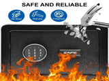 All Steel Safety Box Wall Mountable Fireproof Mini Safe Box Keypad and Key Dual Unlock Methods with V985-SECURITYBOX