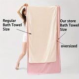 Modern Pineapple Grid Design Ultra-Soft Coral Fleece Bath Towel90x170cm Extra Thick Strong V1232-BLGYJ001