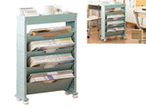 Classroom Bookshelf Multilayer with Universal Wheel Book Storage Shelving for Living Room V1294-YM0512-3117220266612