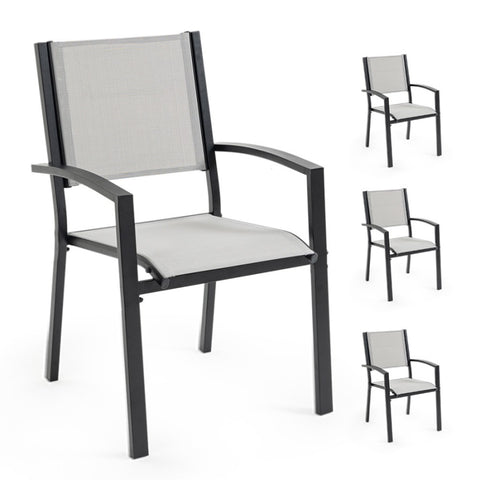 Fortia 4pc Outdoor Dining Chair Set, Furniture for Outside V219-OTDCHRFOS4TA