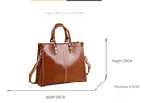 Brown Elegant Leather Handbag - Stylish Brown Tote with Adjustable Strap, Spacious and Durable V888-ELOSUNG16692
