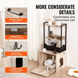 VEVOR Cat Litter Box Enclosure Litter Box Furniture Hidden 2 Shelves & 2 Baskets V952-XHSCBBSNJSMSD53UMV0