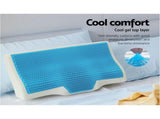 Memory Foam Cervical Pillow with Cool Gel, Contour Neck Support Sleeping Pillow V1188-MS-617-072