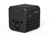 CHOETECH PD6045 GaN Tech 2C2A 45W Travel Adapter with US EU UK AU Plugs Black V28-ELECHOPD6045