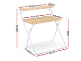 Artiss Laptop Desk Foldable Study Desk Home Office Oak LA-DESK-C-60D-FOLD-WD