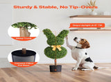 Artificial Topiary Bunny-Shape Boxwood Ball, 2 Set 914mm Faux Boxwood Plant Balls, Fake Silk Tree V952-HYMRGXJS36YCU74VB001V0