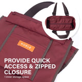 Shopper Bag Tote Bag Foldable Travel Laptop Grocery Nylon KO-SHOULDER WINE V274-GM-KOEBAG-SUDER-WINE