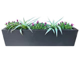 Metal Designer Planter Box 900 x 300 x 300mm Charcoal V178-67260