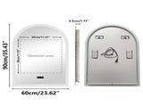 Interior Ave - 90 x 60cm Arched Frameless LED Bathroom Mirror Bluetooth V355-IA-AWM-9060-BT