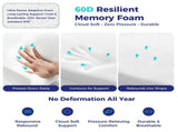 Side Sleeper Pillow - Face & Neck Relief, Dual-Mode 2-in-1, 60D Memory Foam, Dual-Height 4" & 5", V1107-115-96914-WHT