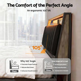 Artiss Double Bed Frame LED Storage Headboard with Charging Station Black BFRAME-H-JINA-D-BK-ABC