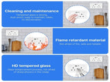 WiFi Touch Light Switch Smart Socket Flameproof Glass Panel Power Failure Memory APP and Voice V1294-YM0901-HS7879W-UK