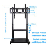 Rolling TV Stand 32-100 w/ Adjustable Mount & 2-Tier Shelf V178-66764