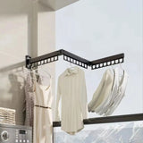 CARLA HOME 3-Fold Wall Mounted Clothes Drying Rack, Laundry Space Saver, Black V178-36545