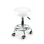 Levede Salon Stool Swivel Hairdressing White T4498-WH