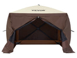 Pop Up Gazebo Tent, Pop-Up Screen Tent 4 Sided Canopy Sun Shelter with 4 Removable Privacy Wind V952-ZPSLTZS6X6FTW9616V0