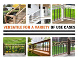 Staircase Metal Balusters, 32.28"x1"x0.2" Flat Aluminum Alloy Decorative Banister Spindles, 51 Pack V952-BPKLGZ51G322DLHBFV0