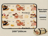 Smile Dog Extra Large 200x200cm Waterproof Picnic Mat - Portable Thickened Oxford Cloth Outdoor V888-ELOSUNG46487