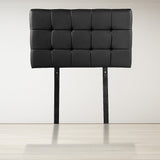 PU Leather Single Bed Deluxe Headboard Bedhead - Black V63-768185