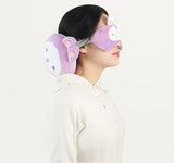 2-in-1 Convertible Eye Mask & Travel Neck Pillow Set - Plush Fabric with Snap Closure V888-ELOSUNG35240