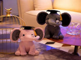 2PCS Bedtime Plush Elephant -Graduation Cap Elephant Plush Toys Graduation Gifts Graduation Teddy V1192-AZ-W-10208