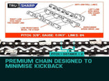24 Baumr-AG Chainsaw Chain 24in Bar Replacement Suits 72CC 76CC 82CC Saws V219-CHNCHABMRA24S