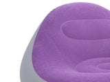 Inflatable Lounge with Foot Stool PVC Flocking Folding Inflatable Couch Blow Up Lounger Sofa V1294-YM0901-3116250000512