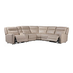 Berlin 6 Seater Sectional Genuine Leather Recliner Sofa with 2 Power Slides V43-SOF-BRLN