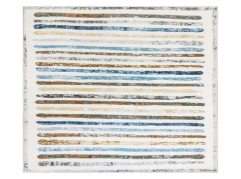 Marlow Floor Rug Short Pile Washable Carpet Soft Plush Non Slip Stripe 200x230 FR2039-200X230_NZ