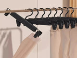 20pcs Super Anti-Slip Pants Hangers with Clips, Thickened Plastic Dual-Use Skirt/Pants Hangers, V1232-KJ20PCS001