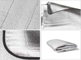 Double Sided Aluminium Foil Foam Camping Mat, Waterproof Insulated Ground Sheet for Tents, Beach, V1189-LC-AMZ-00059