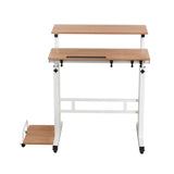 Artiss Laptop Desk Table Adjustable Light Wood 80CM LA-DESK-SD-LW