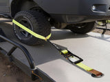 Wheel Chock Tie-Down Kit, Tire-Style Motorcycle Tie-Down System, Car Tie Down Kit with Flat Hook, V952-CLJGTJ2LTXBPN6TE9001V0