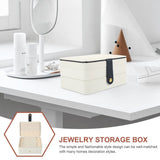 White Multi-Layer Portable Jewelry Organizer with Velvet Lining V1192-AZ-W-25535