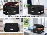 CARLA HOME Fireproof Document Box with Lock - Fabric - Office - Fireproof Document Safe V178-36523