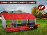 Chicken Hen Coop Hutch Nesting Box 3-Hole Roll Away Metal Design 52x47.5x81cm Durable Indoor Outdoor V985-NESTINGBOX