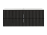 Cefito Vanity Unit 900mm Bathroom Cabinet Storage Wall Hung Black Timber Front BV-CA-FLU01-900-BK-ABC