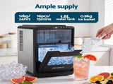 Devanti Ice Maker Crescent Ice 16pcs Countertop Machine 12KG/24H for Home IM-ZB-12M-BK