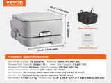 Portable Toilet for Camping with Carry Bag, RV Toilet with 3.2 Gal Waste Tank, Push-Button V952-DCX32GAL32GALYTV0V0