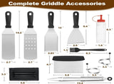 14PCS Griddle Accessories Kit, Flat Top Grill Accessories Set for Blackstone and Camp Chef, Grill V1188-MS-825-001