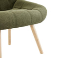 Nordic Tufted Wingback Accent Chair Olive Green Fabric V1127-AU-AM07-0LV