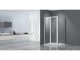 Adjustable 1300x800mm Single Door Corner Sliding Glass Shower Screen in Chrome V63-845631