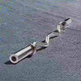 120cm Chrome Olympic EZ Curl Bar Weightlifting Barbell for Home Gym Training V63-770285